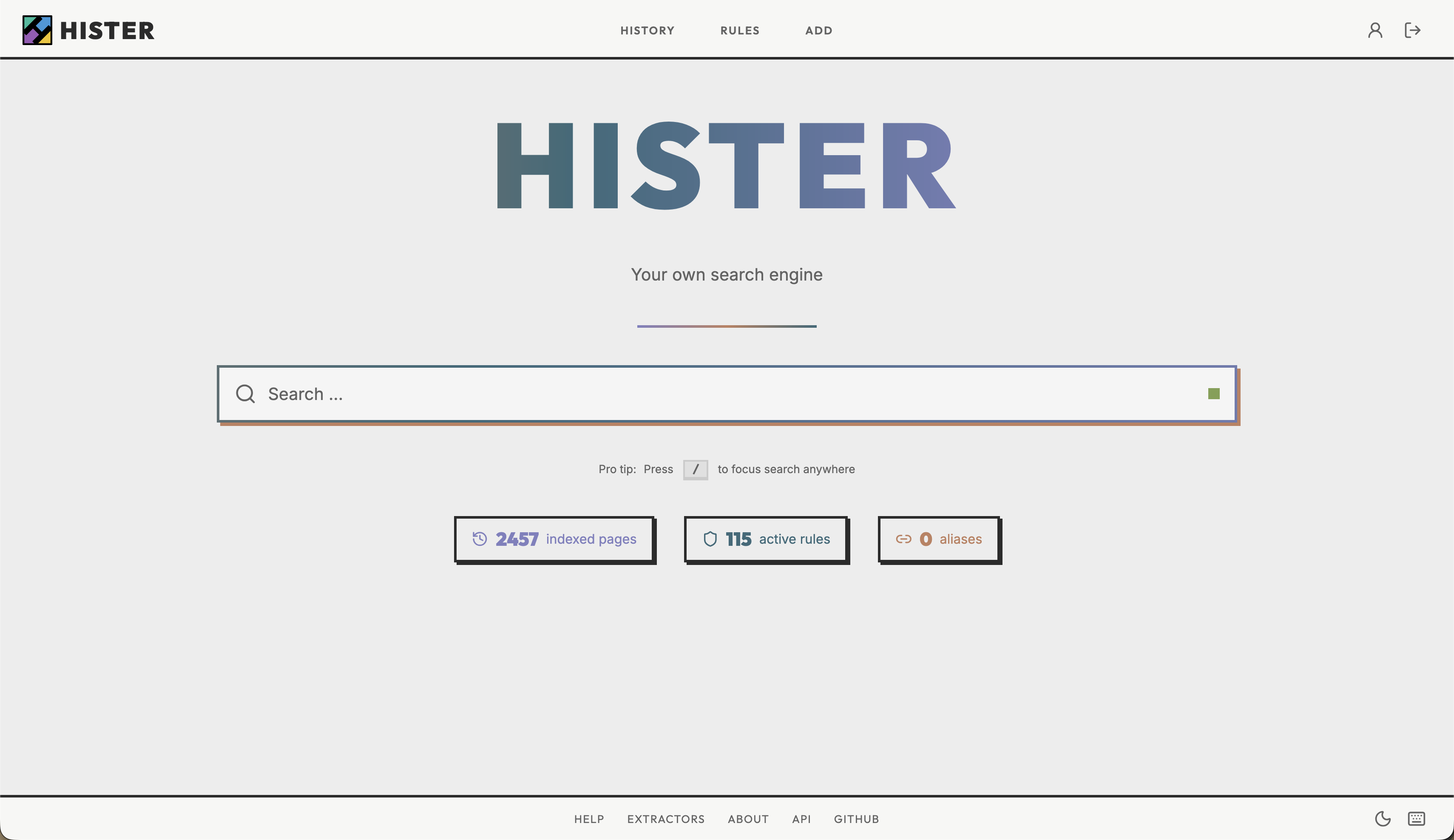 Hister homepage