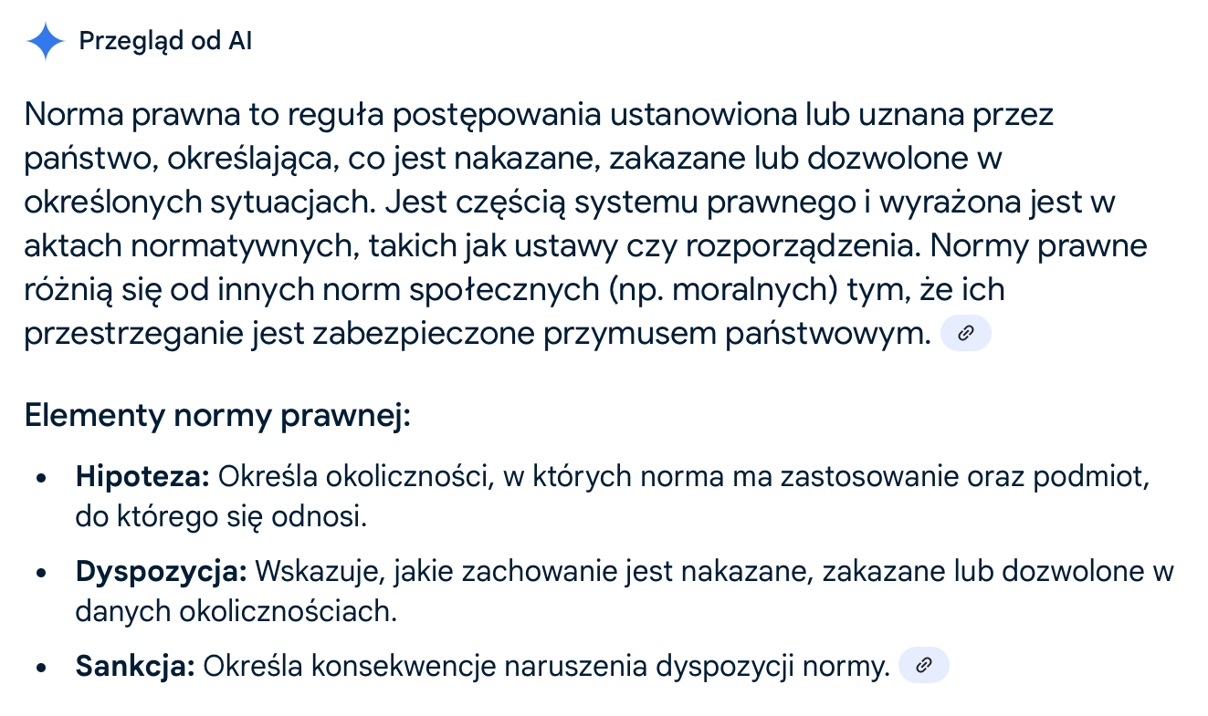 Gemini o normie prawnej